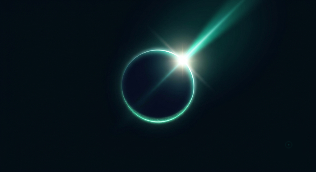 Illumentis — the diamond-ring effect, symbol of the Emersio light-beam brand identity